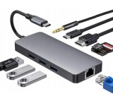 Adaptor Hub Usb-C Hdmi Usb-A Sd Gigabit Rj45 Pentru Macbook M1 M2