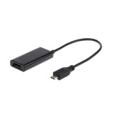 ADAPTOR video GEMBIRD, adaptor Micro-USB (T) la HDMI (M), 16cm, rezolutie maxima Full HD (1920 x 1080) la 60Hz, conecteaza smartphone cu mufa 5-pin MH