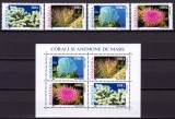 Cumpara ieftin RO 2001 LP 1570+a &quot;Corali si anemone &quot; - complet : serie+colita 318 , MNH, Nestampilat