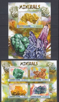 Sierra Leone 2017 - MINERALE - BL + KB - MNH foto