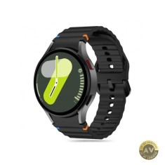 Curea Tech-Protect Silicone Sport pentru Samsung Galaxy Watch7 / Watch FE / Watch6 / Watch5 / Watch4 Series Neagra