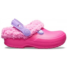 Saboti Crocs Kids&#039; Classic Blitzen III Lined Clog Roz - Candy Pink/Party Pink