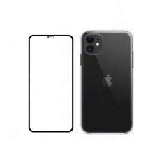 Set husa din silicon si folie de protectie 9H pentru iPhone Iphone 11 Pro Max