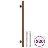 Manere de dulap, 20 buc., bronz, 224 mm, otel inoxidabil