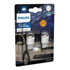 Set Bec LED 12V, WY21W, Philips Ultinon Pro3100, Galben, 2 buc foto