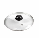 Capac rotund, sticla transparenta, 24 cm