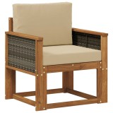 vidaXL Canapea Medie pentru Exterior Lemn Solid de Acacia natural 3438827
