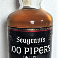 WHISKY, (B) SEAGRAM'S 100% PIPER DE LUXE-IMPORTED NRT ITALY cl 75 gr 40 ANII 70