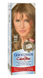 Vopsea de par Silk &amp; Shine 10 Blond Inchis - Color Plus, 50g, Gerocossen