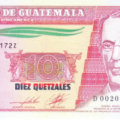 Bancnota Guatemala 10 Quetzales 2012 - P123c UNC ( replacement - sufix Z )