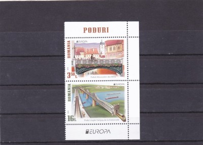 EUROPA PODURI,SERIE COMPLETA IN PERECHE,2018,MNH,ROMANIA. foto