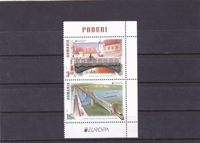 EUROPA PODURI,SERIE COMPLETA IN PERECHE,2018,MNH,ROMANIA.