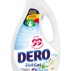 Detergent lichid Dero 2in1 Iris Alb si Flori de Romanita, 40 spalari, 2L