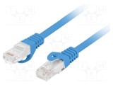 Patch cord LANBERG RJ45 U/UTP Cat 6 LSZH 1m albastru