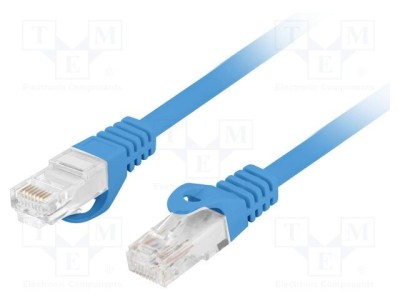 Patch cord LANBERG RJ45 U/UTP Cat 6 LSZH, 5m albastru, litat foto
