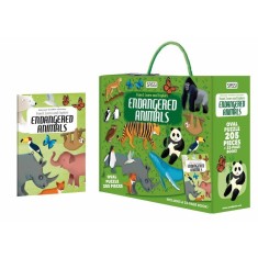 Cunoaste si exploreaza - Puzzle Animale pe cale de disparitie (205 piese) PlayLearn Toys foto