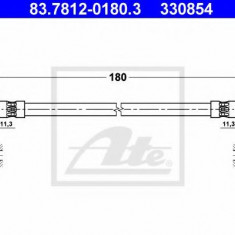 Conducta / cablu frana VW PASSAT (3B3) (2000 - 2005) ATE 83.7812-0180.3