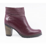 Ghete Dama, MIU-ROSA B, Casual, Piele Naturala, Bordo