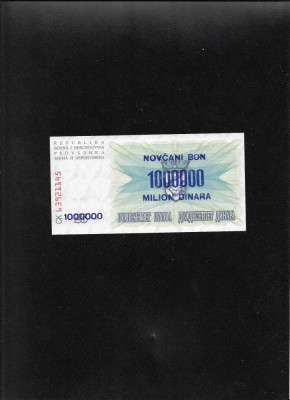 Rar! Bosnia si Herzegovina 1000000 dinari pe 25 dinara 1993 seria63921154 unc foto