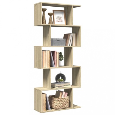 vidaXL Bibliotecă/separator 5 niveluri stejar sonoma 70x24x161 cm lemn foto