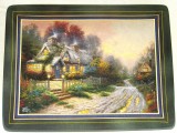 FARFURIE DECORATIVA TABLOU PORTELAN DECOR THOMAS KINKADE BRADEX EDITIE LIMITATA TEACUP COTTAGE 21 CM
