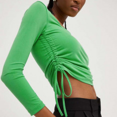 Answear Lab bluza femei, culoarea verde, neted