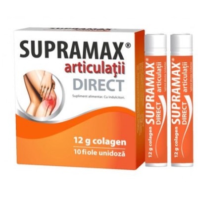 Supramax articulatii Direct 12g colagen, 10 fiole, Zdrovit foto