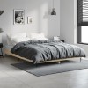 VidaXL Cadru de pat, stejar sonoma, 135x190 cm, lemn prelucrat