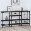 VidaXL Masă de consolă Stejar negru 160 x 29 x 80 cm Lemn compozit