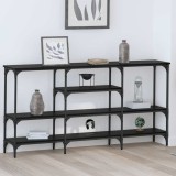vidaXL Masă de consolă Stejar negru 160 x 29 x 80 cm Lemn compozit