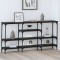vidaXL Masă de consolă Stejar negru 160 x 29 x 80 cm Lemn compozit