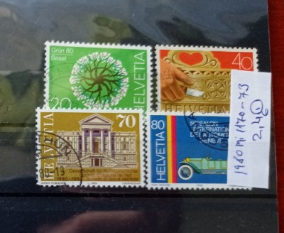 TS21 - Timbre serie CCCP - Elvetia - Helvetia 1980 Mi1170-73 foto