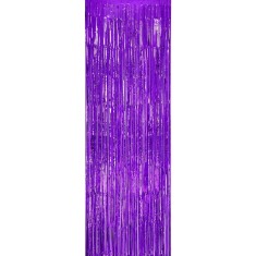 Perdea franjurata, flippy, model decor petrecere, pentru fundal de poze, amenajare colorata a petrecerii, dimensiune 100x200 cm, mov deschis