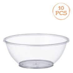 Boluri Plastic Fără Capac, Set 10 Bucăți, Transparent, Capacitate 280ml