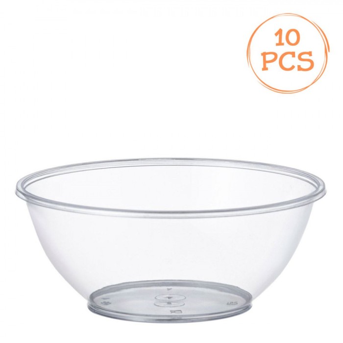 Boluri Plastic Fără Capac, Set 10 Bucăți, Transparent, Capacitate 280ml