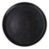Platou rotund pentru pizza D4115, portelan, negru, 25.5 cm