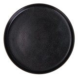 Platou rotund pentru pizza D4115, portelan, negru, 25.5 cm