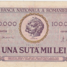 ROMANIA 100000 LEI IANUARIE 1947 VF