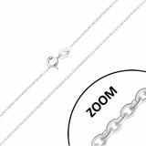 Lanț din argint 925 - zale rotunde minuscule unite perpendicular, 0,9 mm