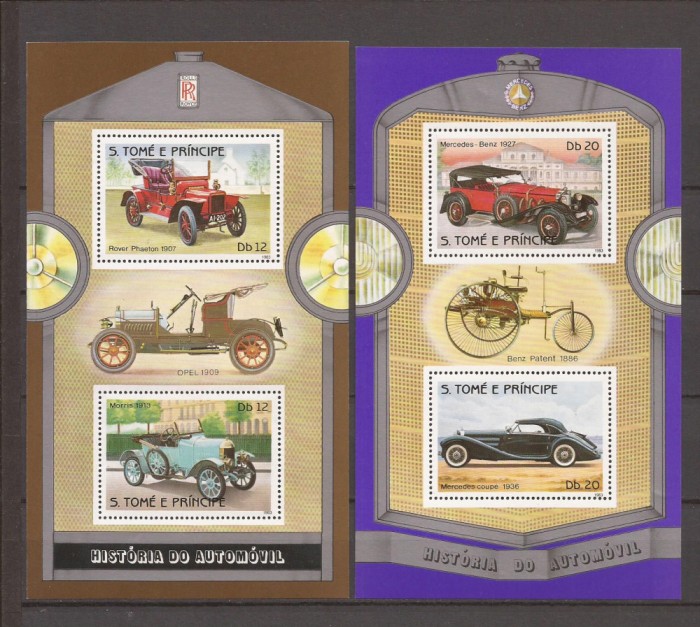 S.TOME E PRINCIPE 1983 AUTOMOBILE (2 colite dt.) MNH