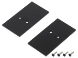 Obturator Negru pentru Profil LED, 2 Bucăți, Oțel, 33.4x62.3x2mm
