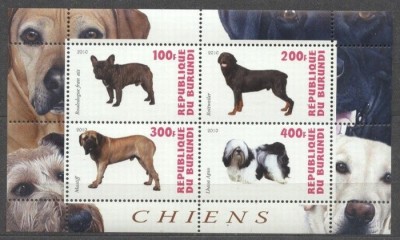 Burundi 2010 Dogs, perf. sheet, MNH S.063 foto