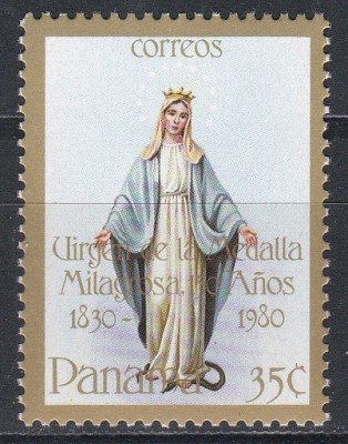 Panama 1981 - 150 de ani de la Apariția Fecioarei Miraculoase la Sf&amp;acirc;nta Ecaterina Laboure, MNH foto