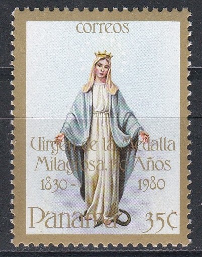 Panama 1981 - 150 de ani de la Apariția Fecioarei Miraculoase la Sf&acirc;nta Ecaterina Laboure, MNH