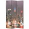 vidaXL Paravan cameră pliabil, 120x170 cm, New York pe timp de noapte