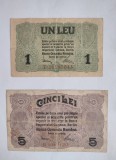 Romania 5 lei 1917 / 1 leu 1917