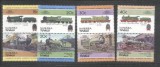 Tuvalu Nanumea 1984 Trains Railways 4 pairs Mi.1-8 MNH S.753, Nestampilat