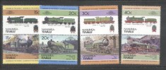 Tuvalu Nanumea 1984 Trains Railways 4 pairs Mi.1-8 MNH S.753