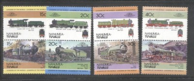Tuvalu Nanumea 1984 Trains Railways 4 pairs Mi.1-8 MNH S.753 foto