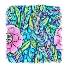 Sticker decorativ Flori, Roz, 55 cm, 11607ST foto
